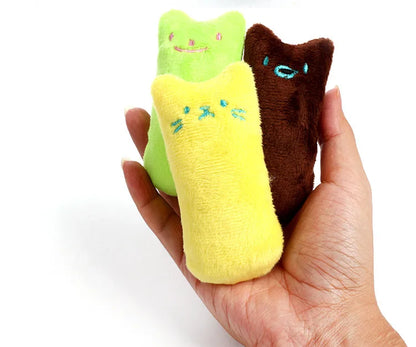 1 Pc Random Color Catnip Cat Toys Pillow Interactive Cat Toy Catnip Pet Supplies Pillow Thumb Teeth Grinding Bite Mint Cat To