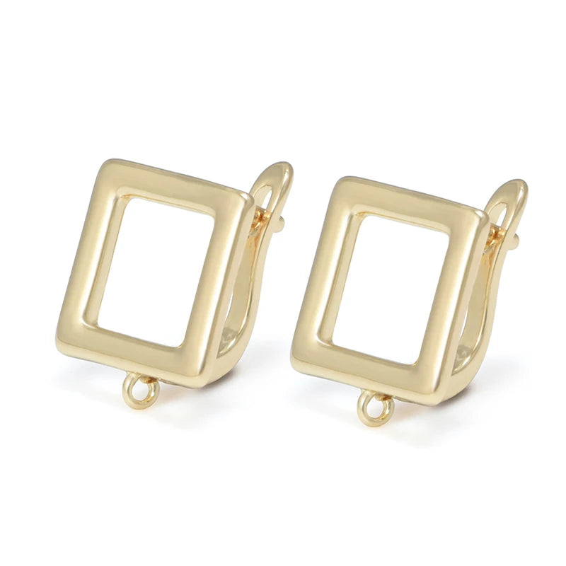 Silver Color Brass Earring Hooks for DIY Jewelry Making Handmade Silver Color Jewelry Accessories Findings Eawires - Gold E