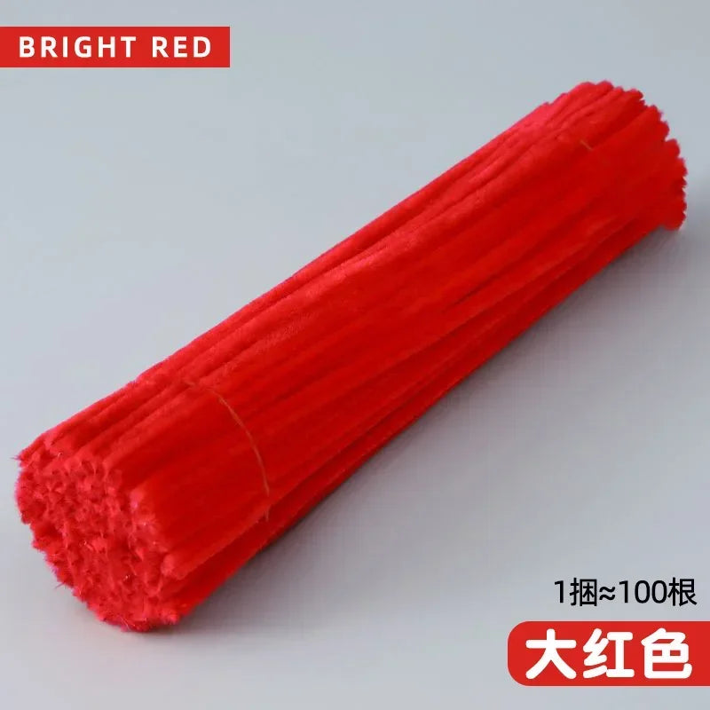 100/50Pcs Chenille Stems Bulk 22 Colors Chenille Pipe Cleaner Stems Kids Art and Crafts Projects and Decorations(6 MM x 12 in