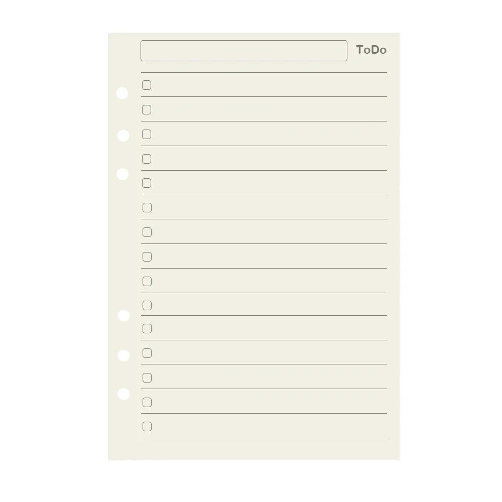45 Pieces A5 A6 A7 6ring Loose Leaf Notebook Refill Binder Inner Page Budget Weekly Monthly To Do Line Dot Grid Paper Station