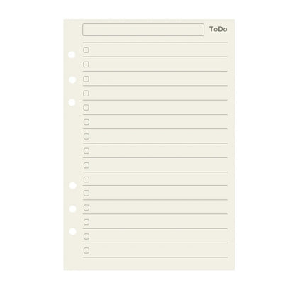 45 Pieces A5 A6 A7 6ring Loose Leaf Notebook Refill Binder Inner Page Budget Weekly Monthly To Do Line Dot Grid Paper Station