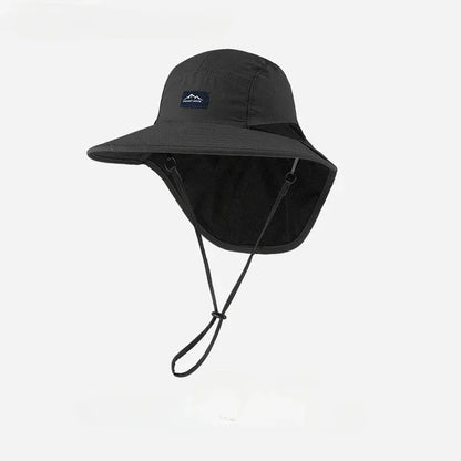Caps Summer Wide Brim Neck Protection Unisex Bucket Hats Outdoor Visor Quick-drying Panama Sunscreen Tied Fishing Hiking Hat 