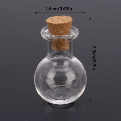 10Pcs Small Glass Bottles Miniature Potion Bottle Mini Cork Glass Vials Wedding