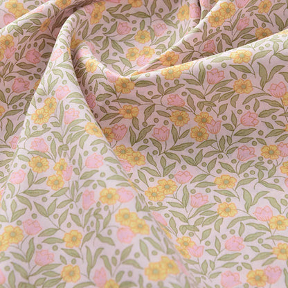 Floral Fabric Flower Cotton Printed Poplin Quilting Clothes Patchwork Muslin Sewing Accessories - J003