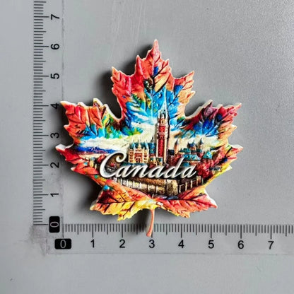 Canada Tourist Souvenir Fridge Magnets Ottawa Victoria Limeau Bridge Vancouver Quebec Toronto Bear Moose Maple Leaf Stickers 