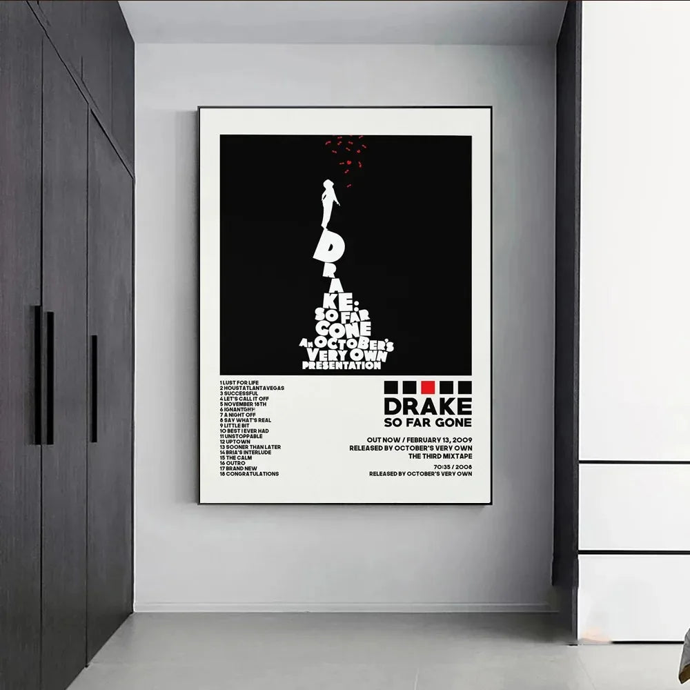 Poster Prints New Drake Views Take Care Her Loss Dogs Music Album Cover Canvas Painting Wall Art Picture Living Room Home Dec