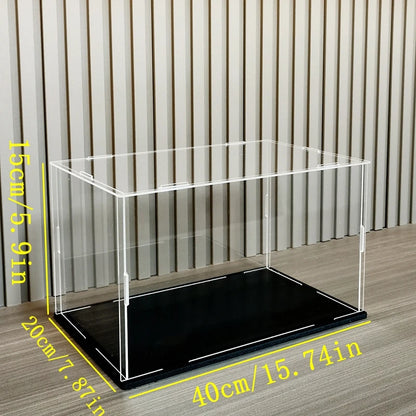 1pc Clear Acrylic Display Case Dustproof Toys Figures Car Trucks Vans Model Box Collection Storage Organizer Countertop Show 