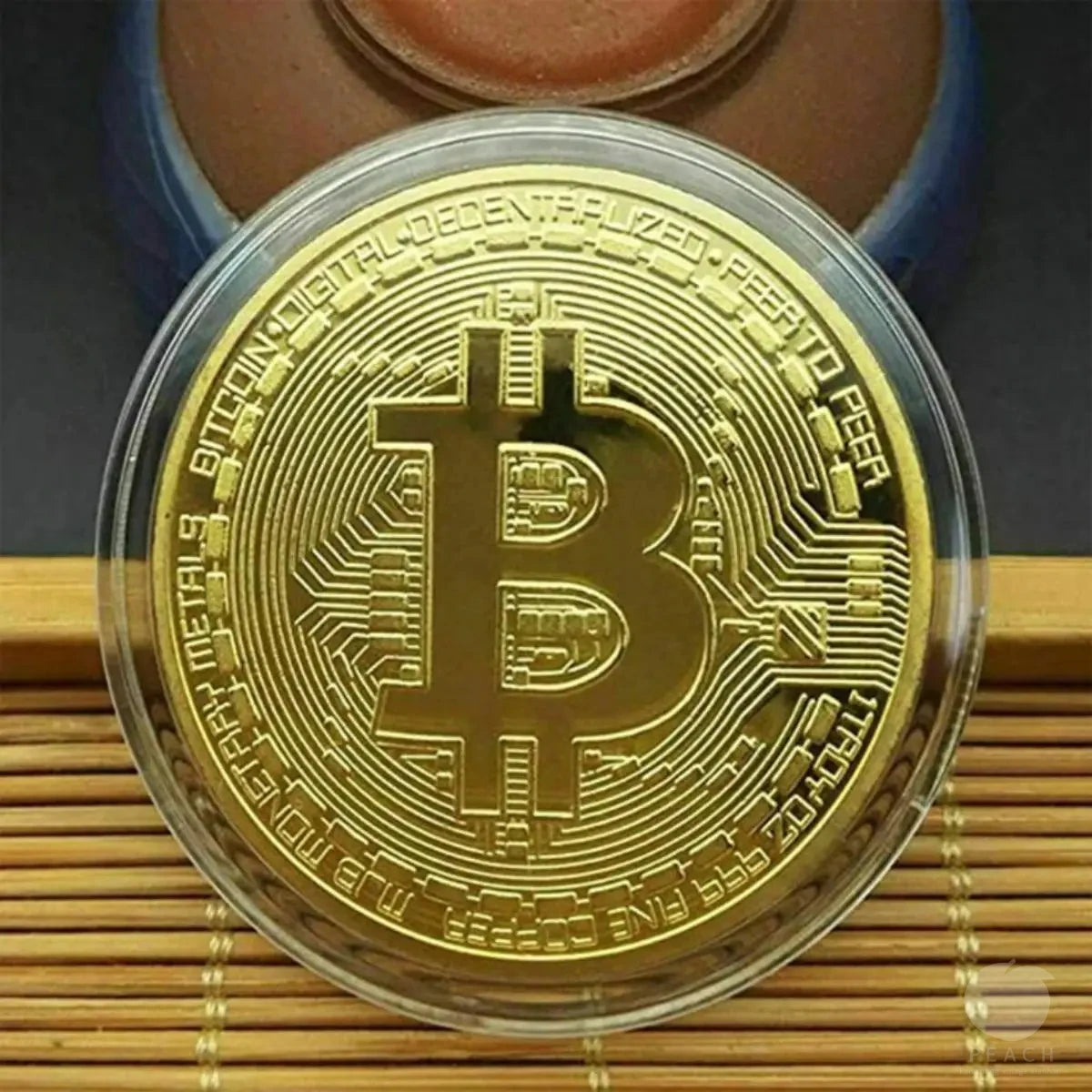 Gold Plated Bitcoin Coin Collectible Art Collection Gift Physical Commemorative Casascius Metal Antique Imitation Happy Birth