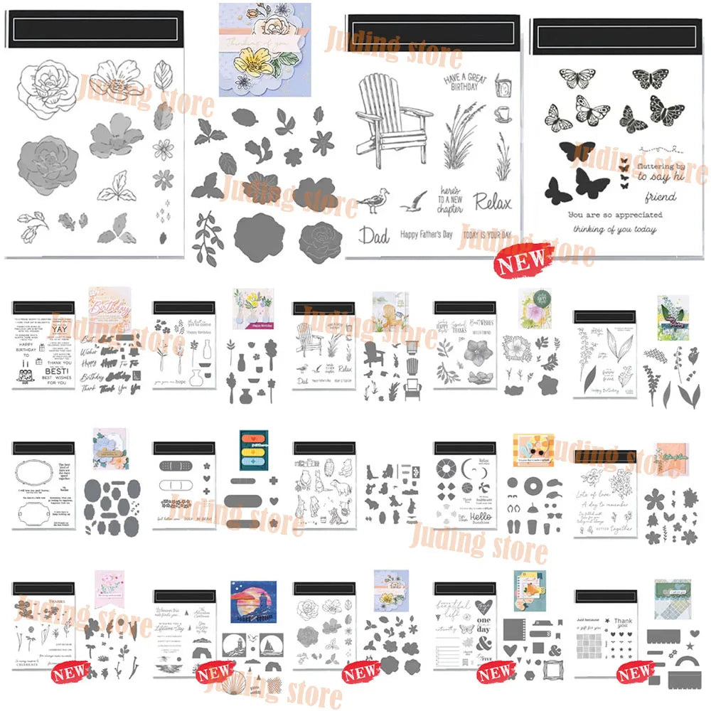 Butterfly Friends 2026 New Clear Stamps And Cutting Dies In French German For Scrapbook Stamping Dies Blessing Of Cards Craft