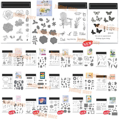 Butterfly Friends 2026 New Clear Stamps And Cutting Dies In French German For Scrapbook Stamping Dies Blessing Of Cards Craft