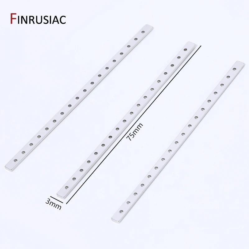 Rhodium Plated Brass Multi Row Strand Connector,Separator Spacer Bars Connector For DIY Jewelry Making Accessories Supplies -