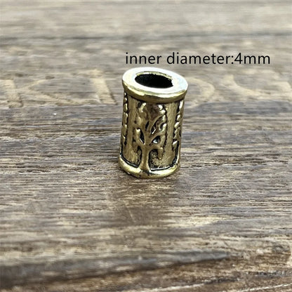 Nostalgia 1pcs Tree Of Life Bead For Hair Beard Braids Norse Runes Viking Symbols Beads For Bracelet Jewelry Making