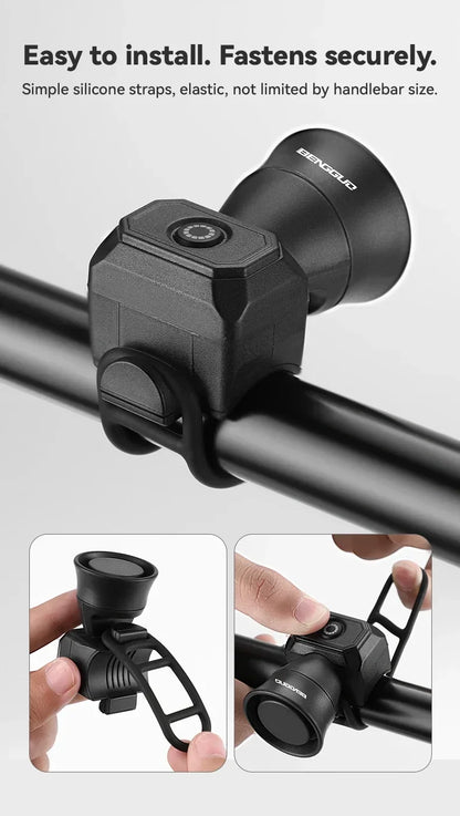 Bicycle Horn Mountain Bike Battery/USB Charging Waterproof Electronic Bike Bell Riding Equipment Children's Scooter Accessori