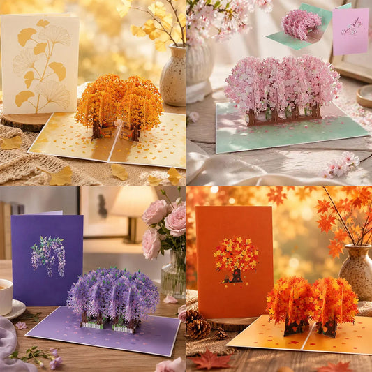 3D Pop Up Flower Greeting Cards Wedding Card Anniversary Thanksgiving Valentines Day Birthday Gift Thank You Card Handmade Ca