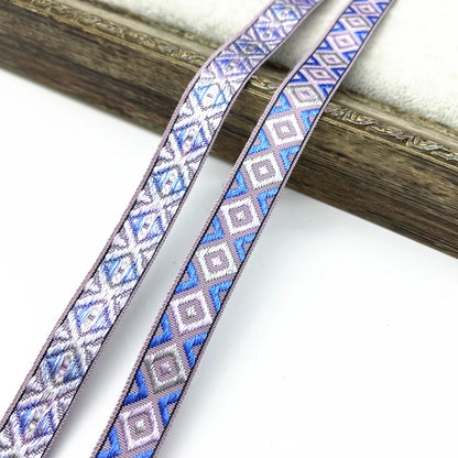 2 yards/lot 13mm Vintage Ethnic Embroidery Ribbon Lace Trim DIY Clothes Bag Accessories Embroidered Fabric - 10
