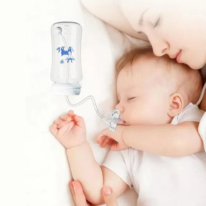 3-in-1 Hands-Free 300ML Wide-neck Baby Bottle,Milk Storage Bottle,Pacifier,Multi-Function Anti-Drop Gravity Ball Feeding Bott