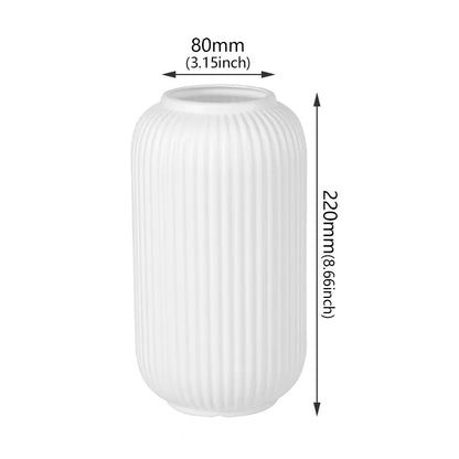 Nordic Plastic Small Vase for Tabletop Home Flower Living Room Decor Decoration Table Ornaments Circle Flower Arrangement Vas