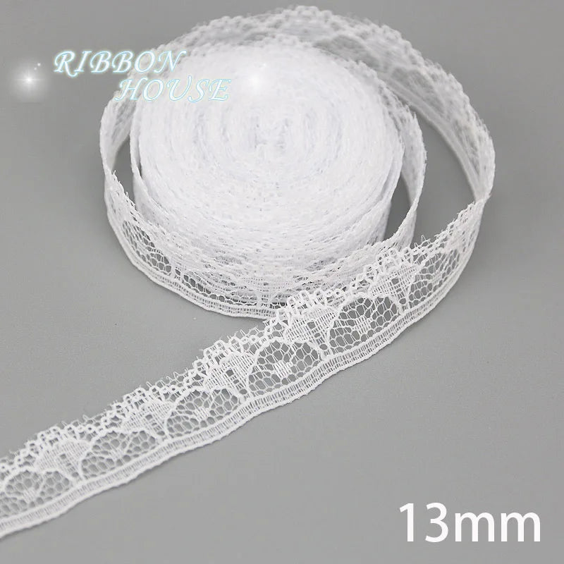 (5 yards/roll) white Lace fabric Webbing Decoration Lovely gift packing polyester Material - 30