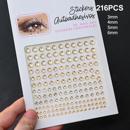 Stickers On The Face Rhinestone DIY Eyes Face Self Adhesive Temporary Tattoo For Makeup Party Festival Face Jewels Diamonds G