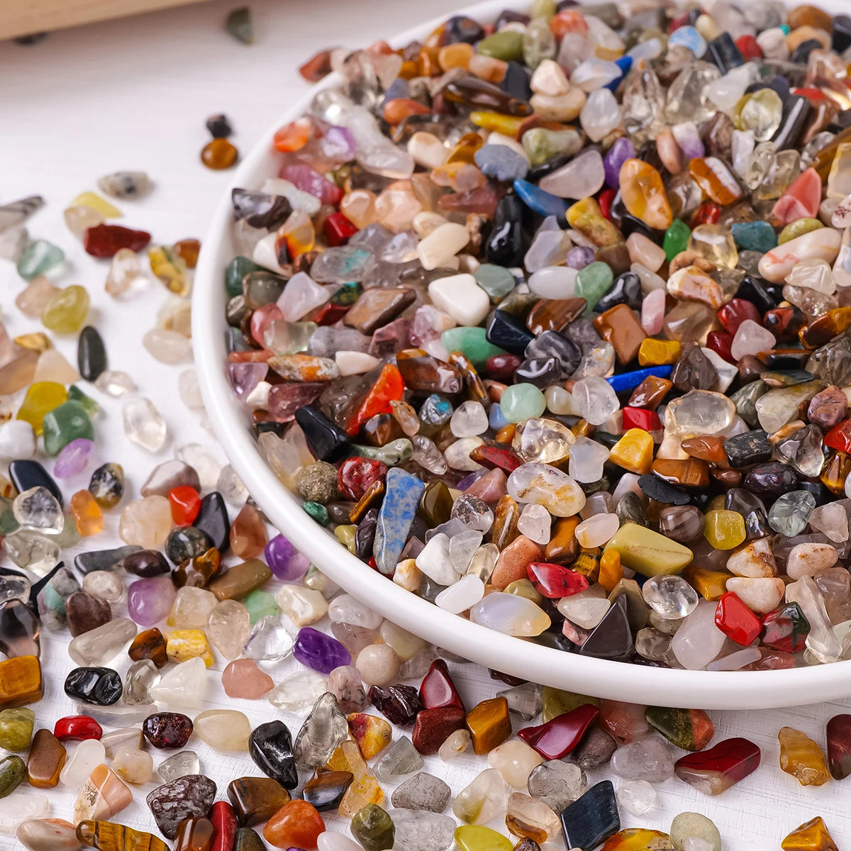 100g Natural Stones Mixed Crystal Material Crystal Gravel Stone Chips Ore Minerals Reiki Specimen Gemstones Aquarium Decorati