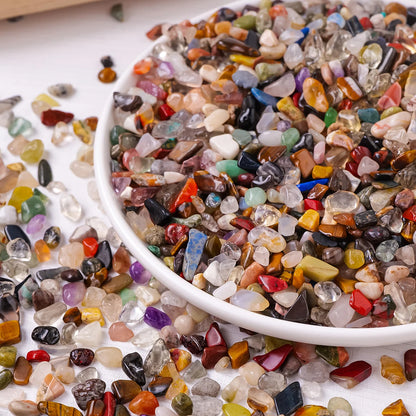 100g Natural Stones Mixed Crystal Material Crystal Gravel Stone Chips Ore Minerals Reiki Specimen Gemstones Aquarium Decorati