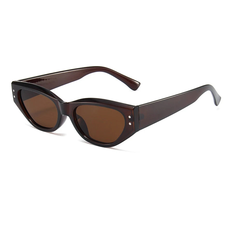 Retro Cat Eye Sunglasses Women Vintage Small Eyewear Women Men Rivet Sun Glasses Female Eyewear UV400