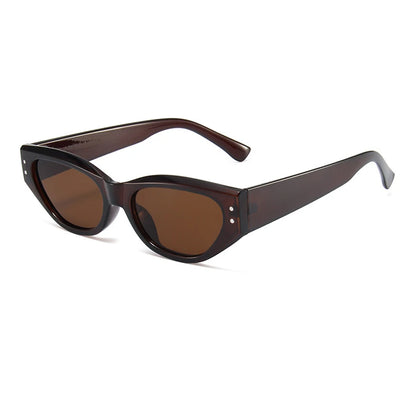 Retro Cat Eye Sunglasses Women Vintage Small Eyewear Women Men Rivet Sun Glasses Female Eyewear UV400