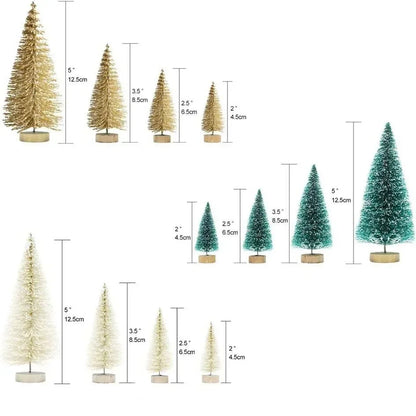 Mini Christmas Tree Ornaments Christmas Tabletop Decorations Ornaments Home Xmas Gifts Cedar Pine Needle Tree Window Decor