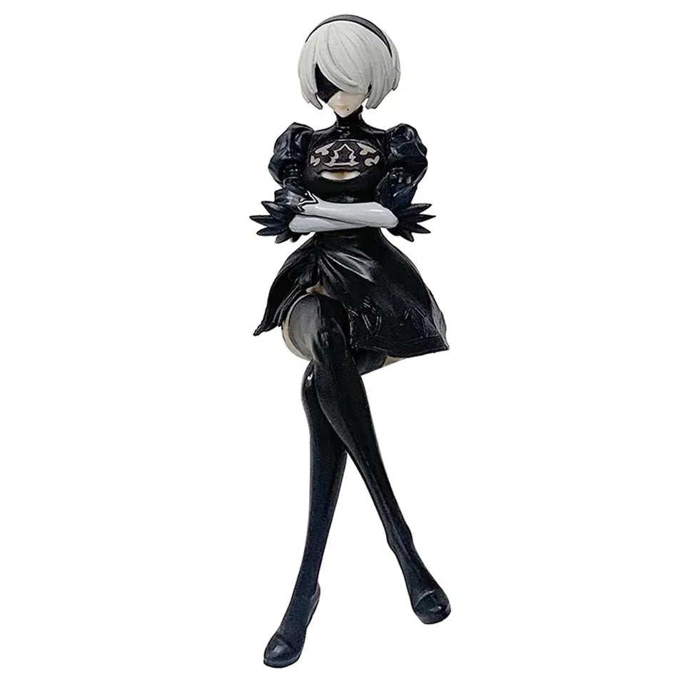 In Stock 13-15cm Black & White Brand-New Figure, PVcSitting Pose Model, Collector-Grade Gift Toy, New Year& Holiday Gift - no