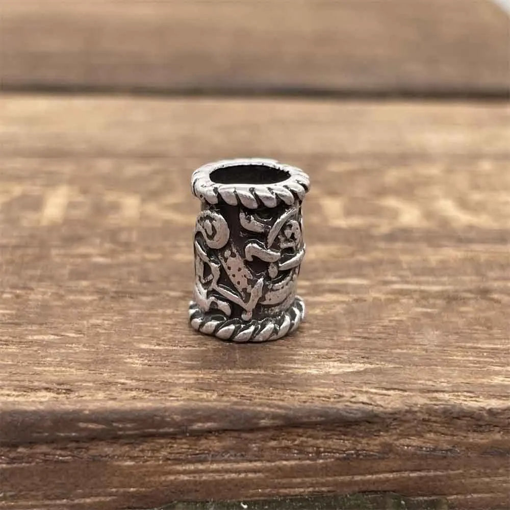Nostalgia 1pcs Tree Of Life Bead For Hair Beard Braids Norse Runes Viking Symbols Beads For Bracelet Jewelry Making - Dragon