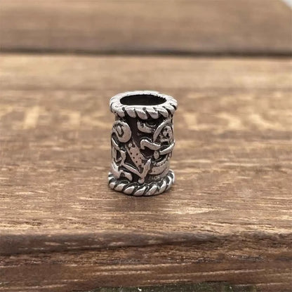 Nostalgia 1pcs Tree Of Life Bead For Hair Beard Braids Norse Runes Viking Symbols Beads For Bracelet Jewelry Making