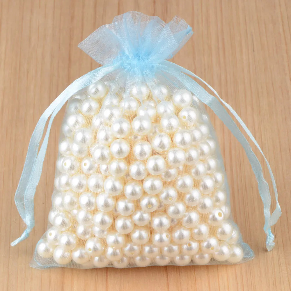 100pcs 24 Colors Jewelry Packaging Bag 5*7 7*9 9*12 10*15cm Organza Bags Gift Storage Wedding Drawstring Pouches Wholesales -