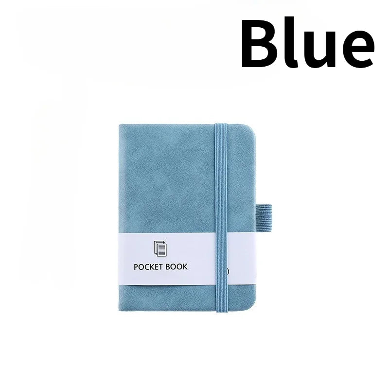 1pc A7 Pocket Notebook Journals, Small Notepad Notebooks For Note Taking.A7 Mini Note Pads With Pen Holder. 200 Pages noteboo