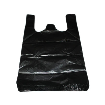 100PCS Black Thickened Plastic Vest Bags - Supermarket Shopping Bags for Takeaway Kitchen Garbage Storage Packing Storage Bag