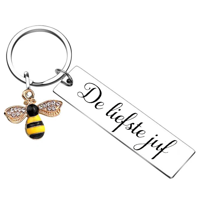 Dutch liefste juf Teacher Gifts for Women Teacher Keychain Teacher Appreciation Gifts thank You Gifts for Teachers