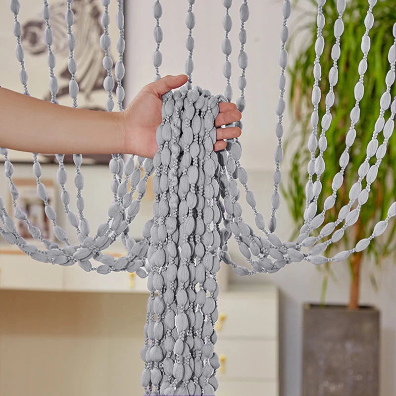 1PC Lantern Tassel Cord Curtains Polyester Door Beaded Curtains Wedding Salon Window Line Curtains Decoration For Room Divide