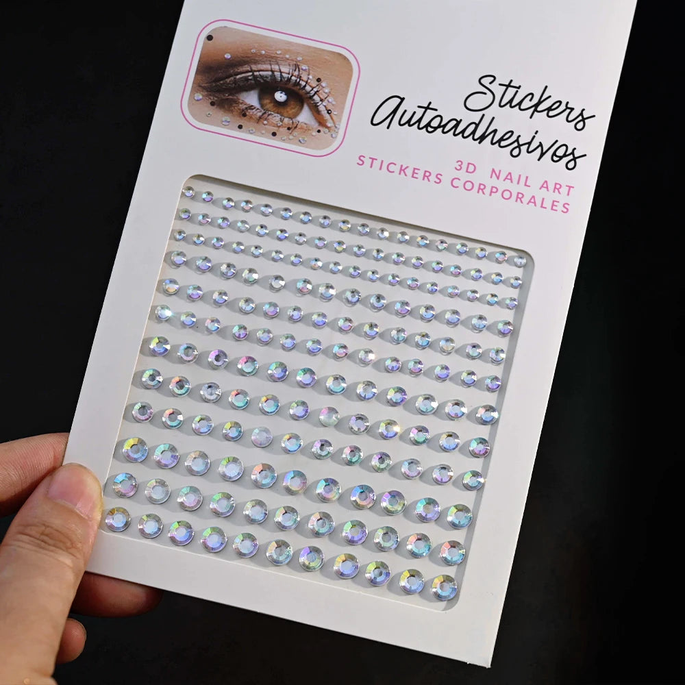 Stickers On The Face Rhinestone DIY Eyes Face Self Adhesive Temporary Tattoo For Makeup Party Festival Face Jewels Diamonds G
