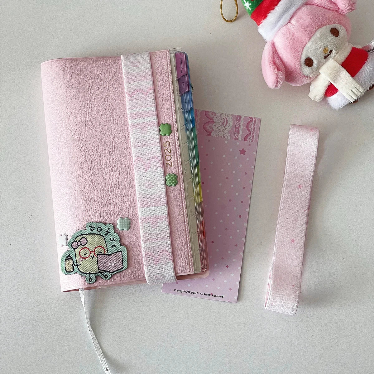 Elastic Strap for A7 M5 Planner Notebook Cute Star Decoration INS Style Storage Accessory Kawaii Straps for Scrapbooking