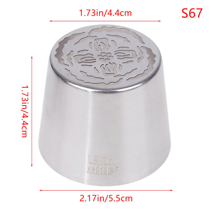 1Pc Stainless Steel Russian Piping Tips Christmas Cake Icing Frosting Nozzles For Cupcake Decoration DIY Kitchen Baking Tool 