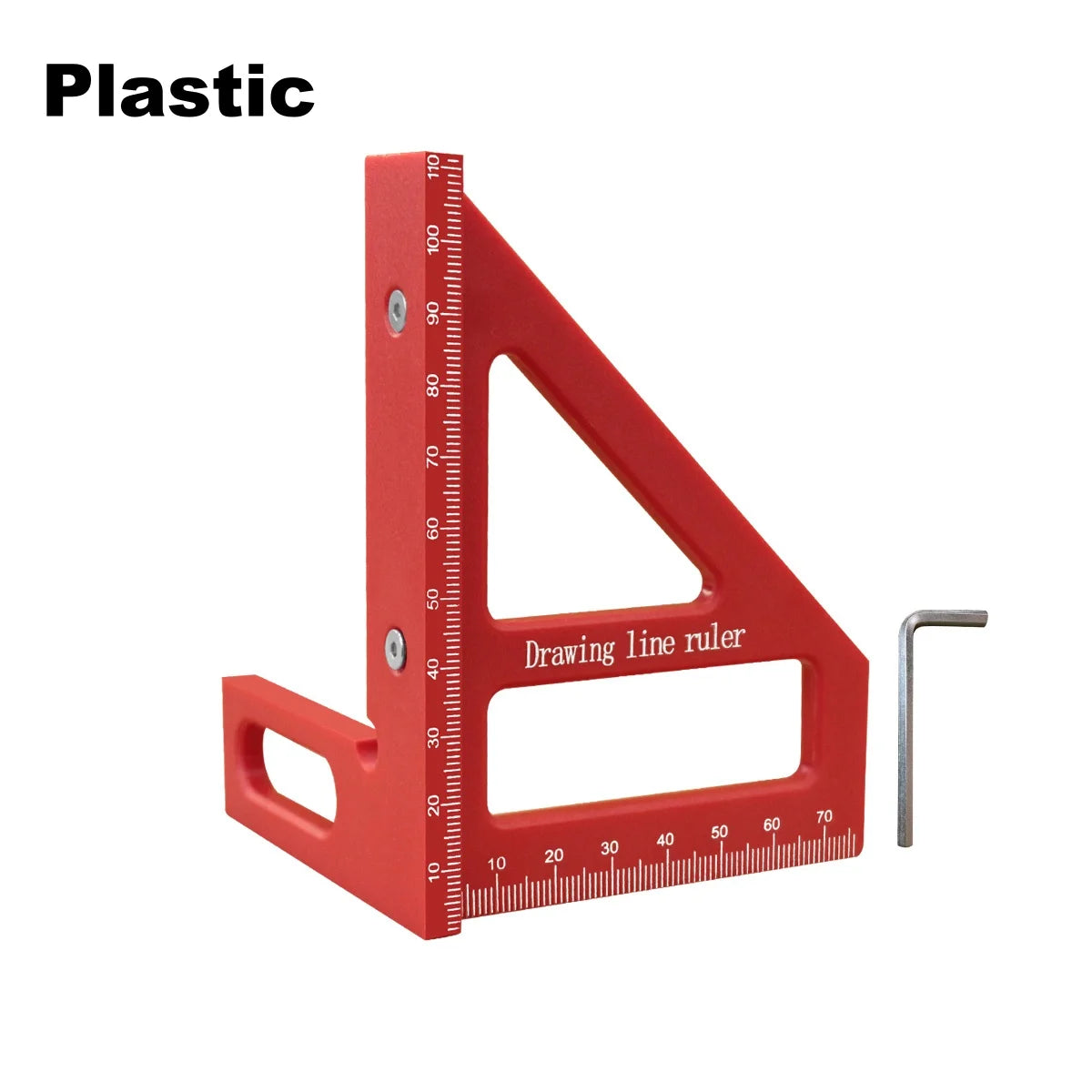 Carpenter Square -Woodworking Square Protractor Aluminum/Plastic Ruler 3D Multi Angle 45/90 Degree Layout Measuring Ruler - P