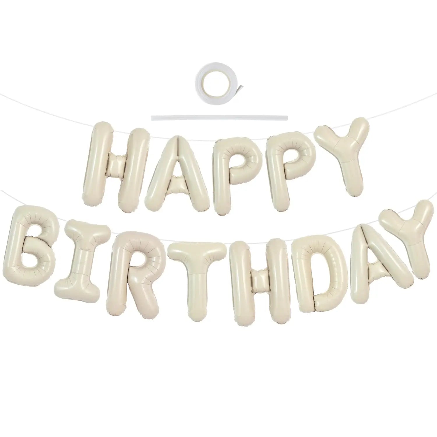 Gold Blue Happy Birthday Balloon 16Inch Foil Letters Birthday Sign Banner Bunting for Girls Boys Kids Adults Birthday Decorat