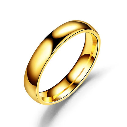 Simple 6mm Titanium Ring Women Men Prevent Allergy High Polished Wedding Rings Stainless Steel Couple Finger Jewelry Gifts - 