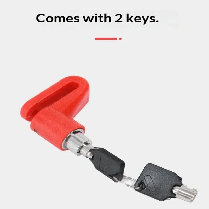 Anti-theft Disc Brake Lock or Bike Motorcycle Scooter Anti-Theft Security Lock Waterproof Portable Cycling Safety Lock with K