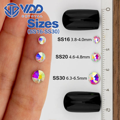 VDD SS16-SS30 High Quality AAAAA 2088 Rhinestones Crystal Flatback 8 Big 8 Small 16cut Stones For DIY Crafts Nail Art Decorat