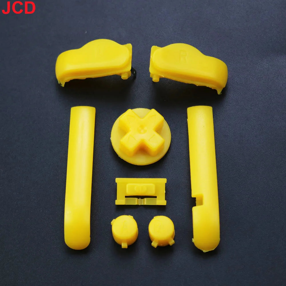 1 Set 17color AB Colorful L R Buttons Keypads For Gameboy Advance Buttons Frame For GBA D Pads Power ON OFF Buttons - yellow