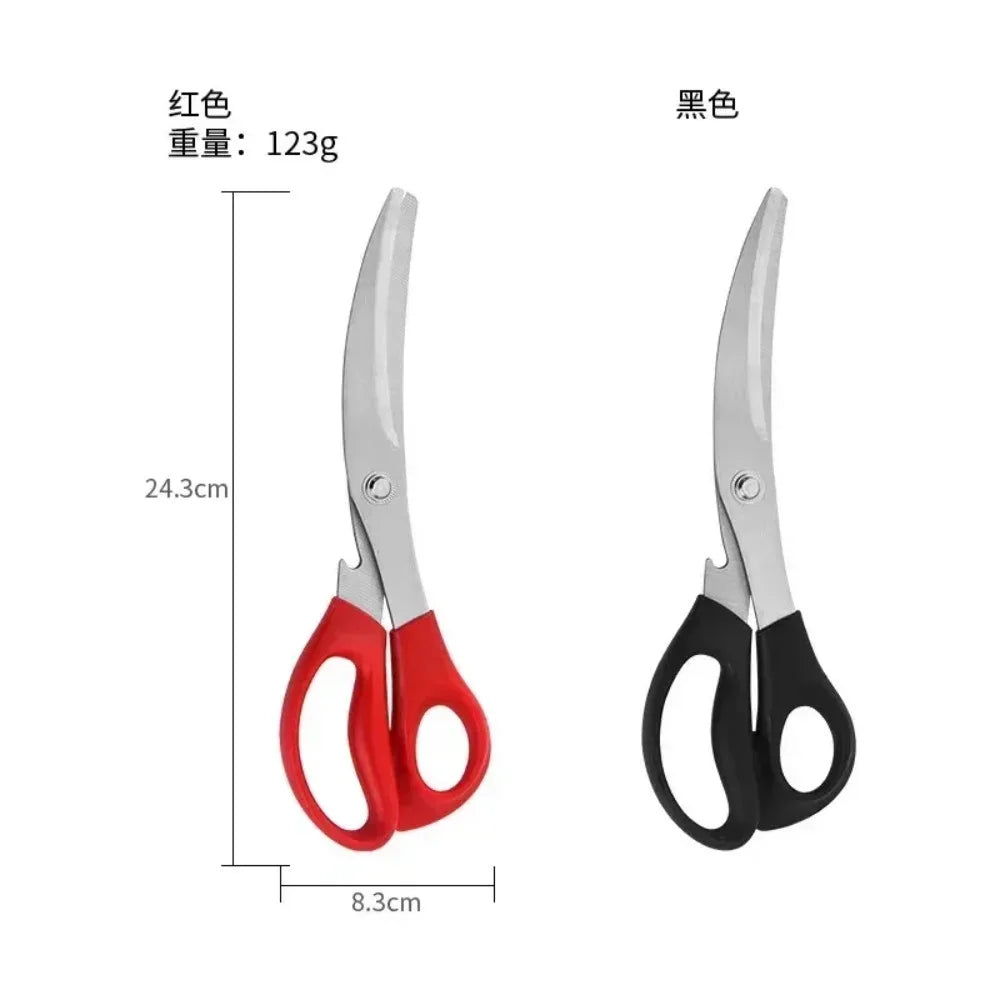 Stainless Steel Scissors Functional Vegetable Food Scissors Kitchen Gadgets Barbecue Kitchen Scissors