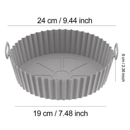 Silicone Air Fryer Liners Pot,Airfryer Basket Cooking Gadgets ,Reusable Baking Tray Non-stick Pizza Pan Oven Kitchen Accessor
