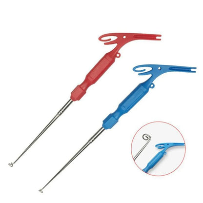 Fishing Hook Removal Tying Tools New 3 in 1 Security Extractor Tackle Disgorger Steel Fly Nail Knot Quick Knot Remover Tool -