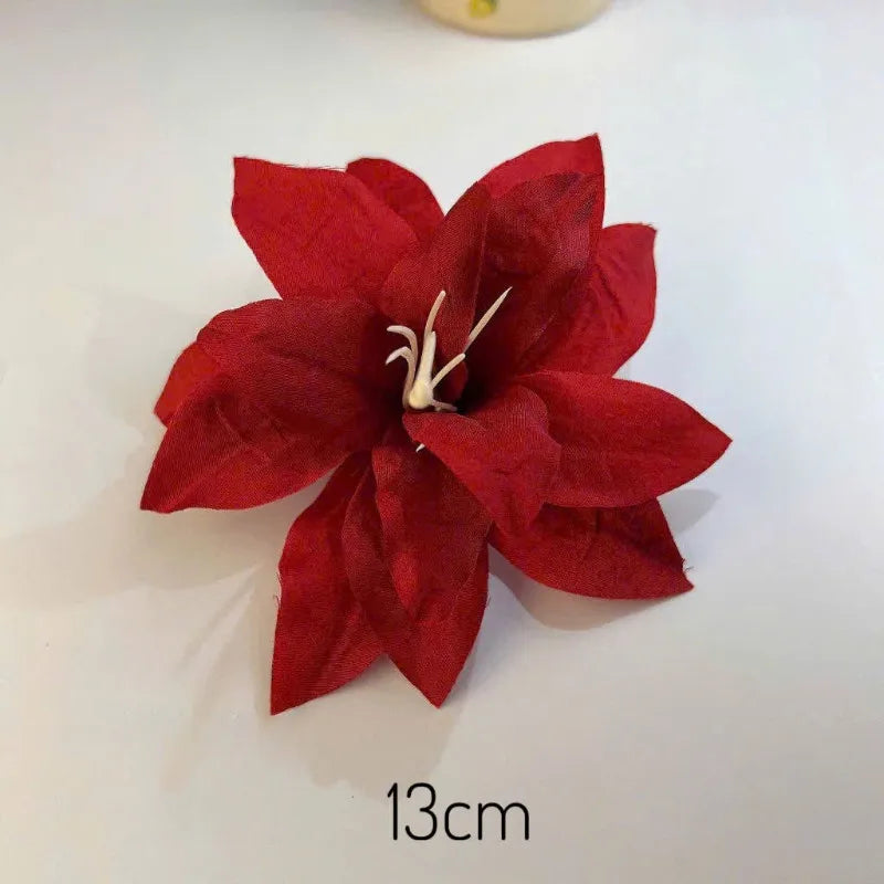 Retro Lily Flower Hairpin Valentine Headwear Girl Aesthetic Side Clip Hair Accessories Artificial Floral Hair Clip Festival G