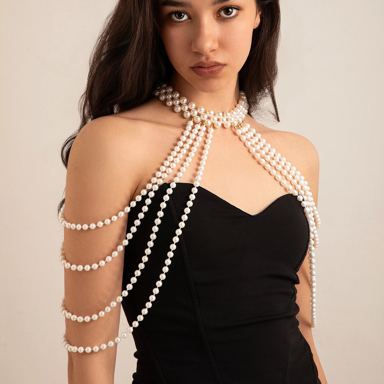 Lace Bridal Necklace, Imitation Pearl Chain, Elegant Wedding Accessory, Scrapbooking Supplies, Planner Decoration, DIY Craft 